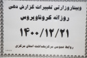 وبینار وزارتی تغییرات گزارش دهی روزانه کرونا ویروس، سالن جلسات مرکز بهداشت استان مرکزی، ۲۱ اسفند ماه