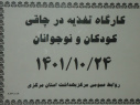 کارگاه تغذیه در پیشگیری و کنترل چاقی درکودکان و نوجوانان، سالن جلسات ساختمان الغدیر، ۲۴ دی ماه