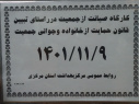 کارگاه صیانت از جمعیت در راستای تبیین قانون حمایت از خانواده و جوانی جمعیت، سالن جلسات ساختمان الغدیر، ۹ بهمن ماه