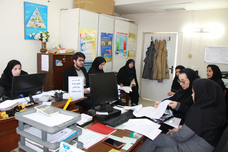 جلسه بررسی الگوی مصرف مواد غذایی ، مرکز بهداشت استان مرکزی ، ۲۹ دی ماه