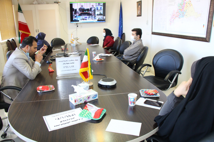 وبینار وزارتی سلامت محیط وکار در پیشگیری از کرونا ویروس ، سالن جلسات مرکز بهداشت استان مرکزی ، ۲۴ فروردین ماه