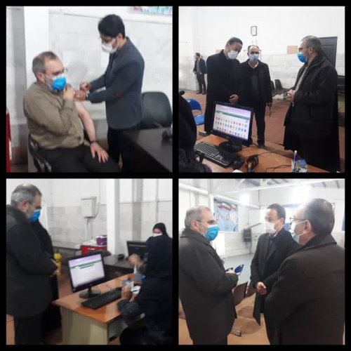 بازدید سرزده استاندار استان مرکزی در صبح امروز ۲۶ دی ماه (دوشنبه ) از مرکز واکسیناسیون کووید ۱۹