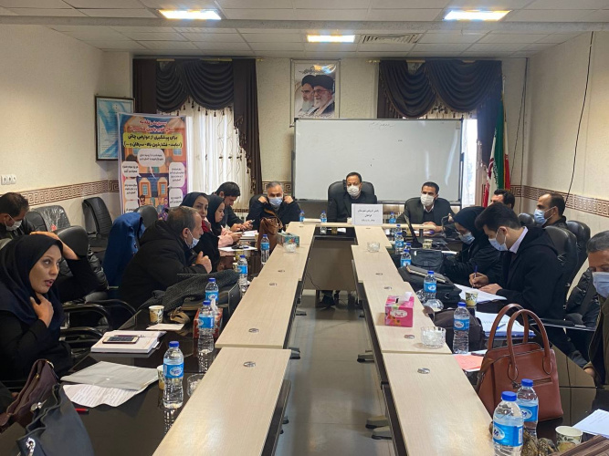 جلسه پایش شاخص های بهداشتی شهرستان فراهان، سالن جلسات بیمارستان فرهنگ خسروانی، ۲۷ دی ماه