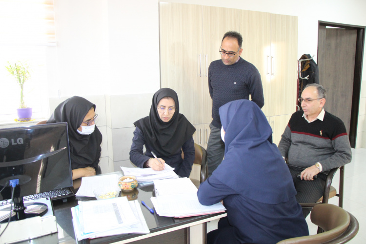 بازدید ناظر وزارتی از مستندات نحوه استقرار برنامه پزشکی خانواده، سالن جلسات مرکز بهداشت استان مرکزی، ۲ اسفند ماه