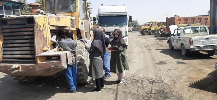 اندازه گیری عوامل زیان آور در شرکت خدمات موتوری شهرداری