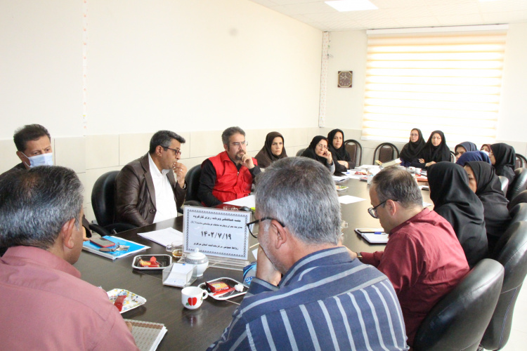 جلسه هماهنگی برنامه ریزی اعضاء کارگروه بهداشت پدافند غیرعامل دانشگاه علوم پزشکی اراک، سالن جلسات مرکز بهداشت استان مرکزی، ۱۹مهر ماه