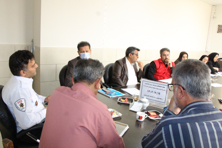 جلسه هماهنگی و برنامه ریزی کارگروه مدیریت بحران و سامانه فرماندهی حادثه ICS، سالن جلسات مرکز بهداشت استان مرکزی، ۱۹مهر ماه