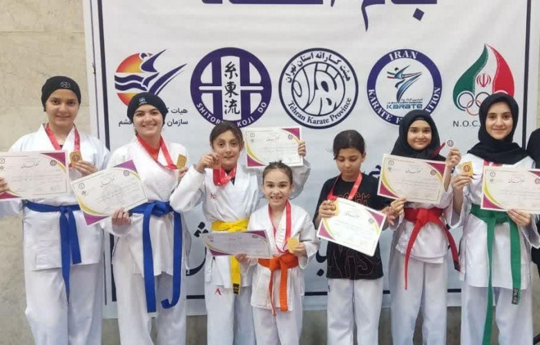 مدال طلا مسابقات کومیته قهرمانی کشور سبک شیتوریو کوجی بر گردن کتایون عباسپور